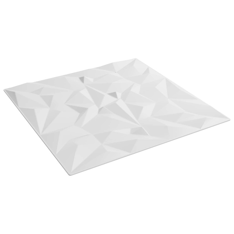 vidaXL Πάνελ τοίχου 24 τμχ. 50 x 50 cm Λευκό Φελιζόλ XPS