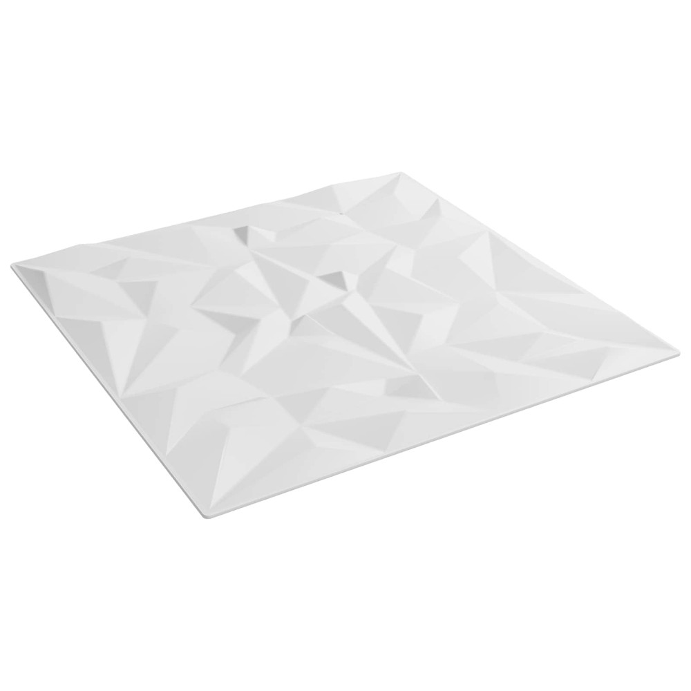 vidaXL Πάνελ τοίχου 48 τμχ. 50 x 50 cm Λευκό Φελιζόλ XPS