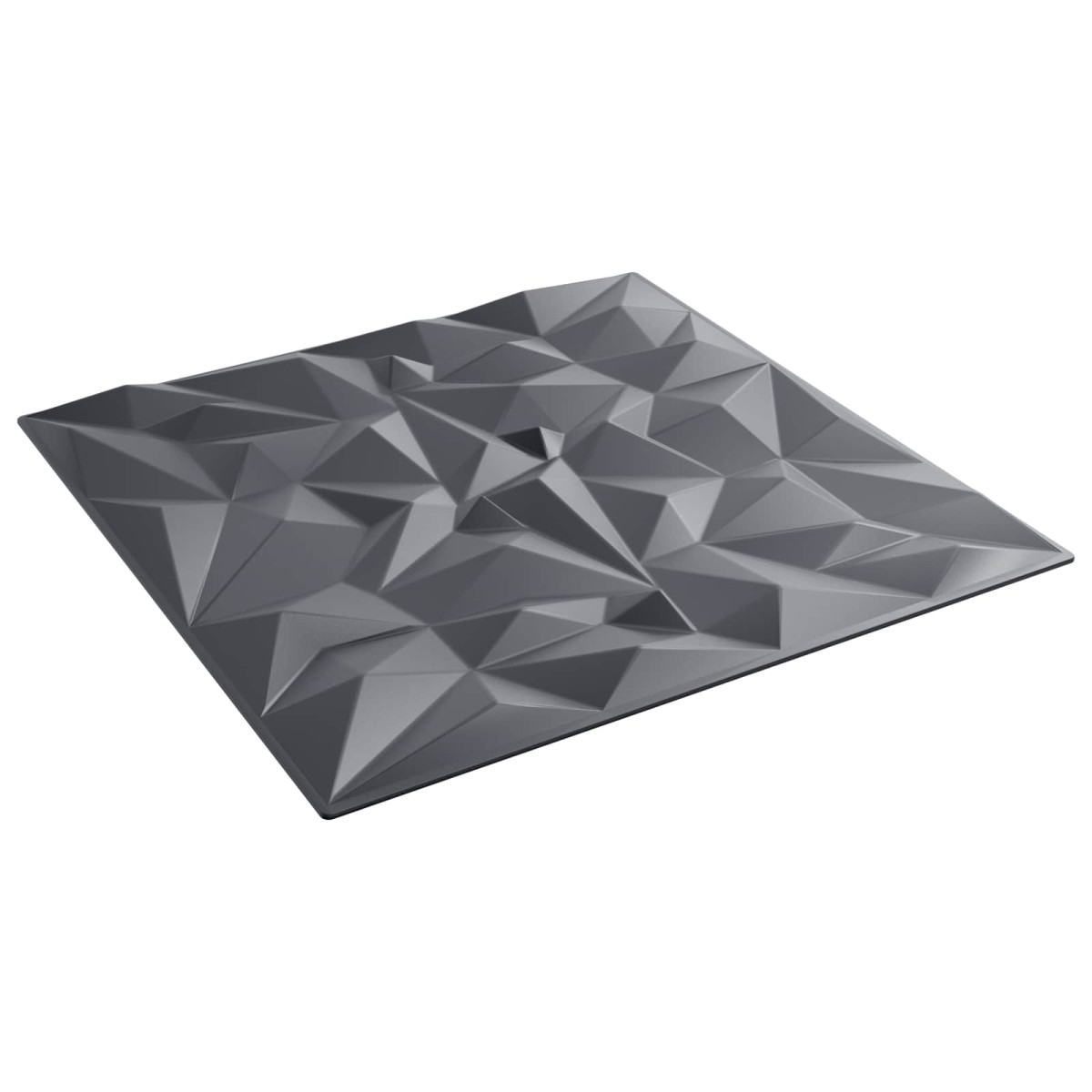 vidaXL Πάνελ τοίχου 12 τμχ. 50 x 50 cm Αμέθυστος Γκρι Φελιζόλ XPS