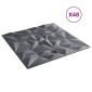 vidaXL Πάνελ τοίχου 48 τμχ. 50 x 50 cm Αμέθυστος Γκρι Φελιζόλ XPS