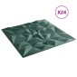 vidaXL Πάνελ τοίχου 24 τμχ. 50 x 50 cm Αμέθυστος Πράσινο Φελιζόλ XPS