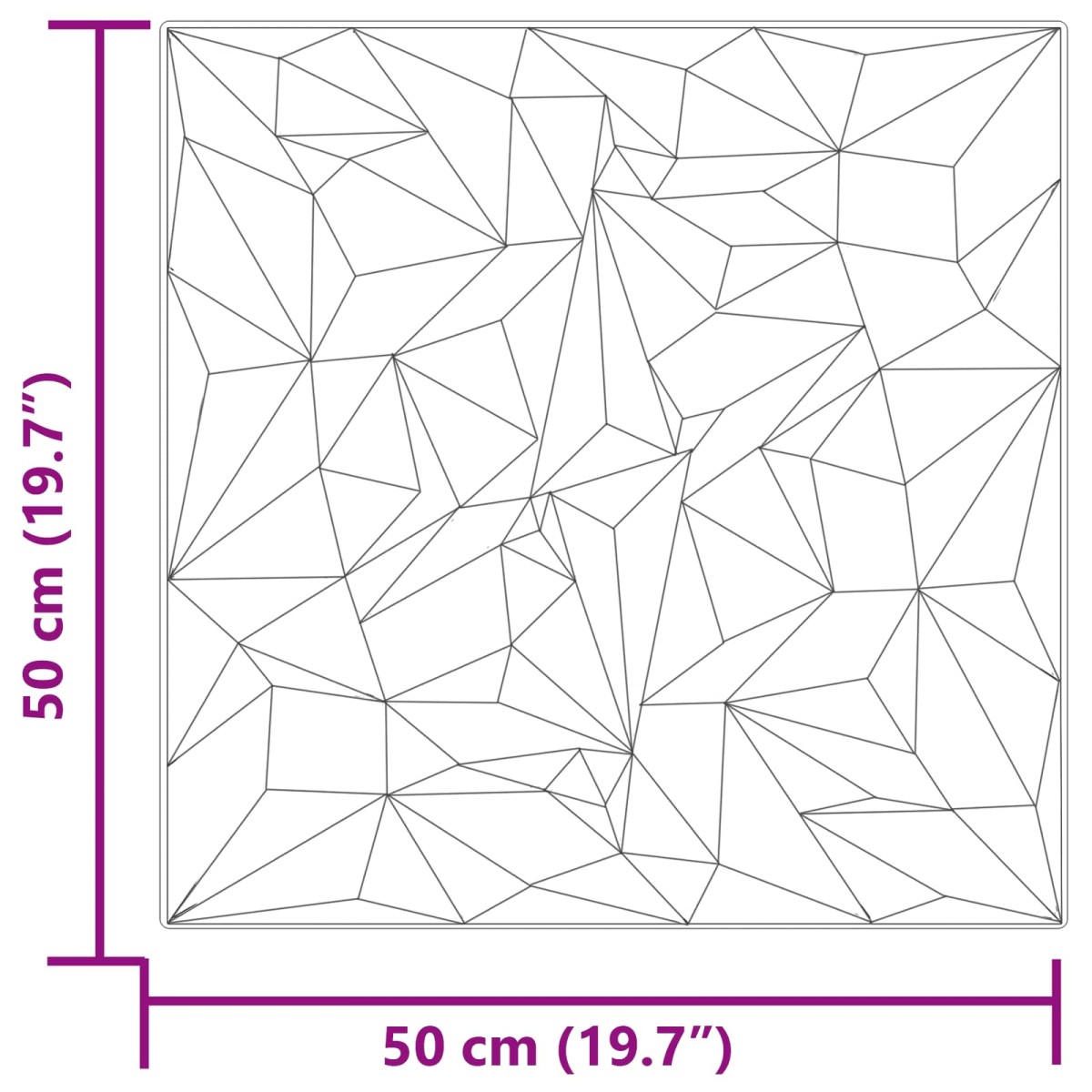 vidaXL Πάνελ τοίχου 48 τμχ. 50 x 50 cm Αμέθυστος Πράσινο Φελιζόλ XPS
