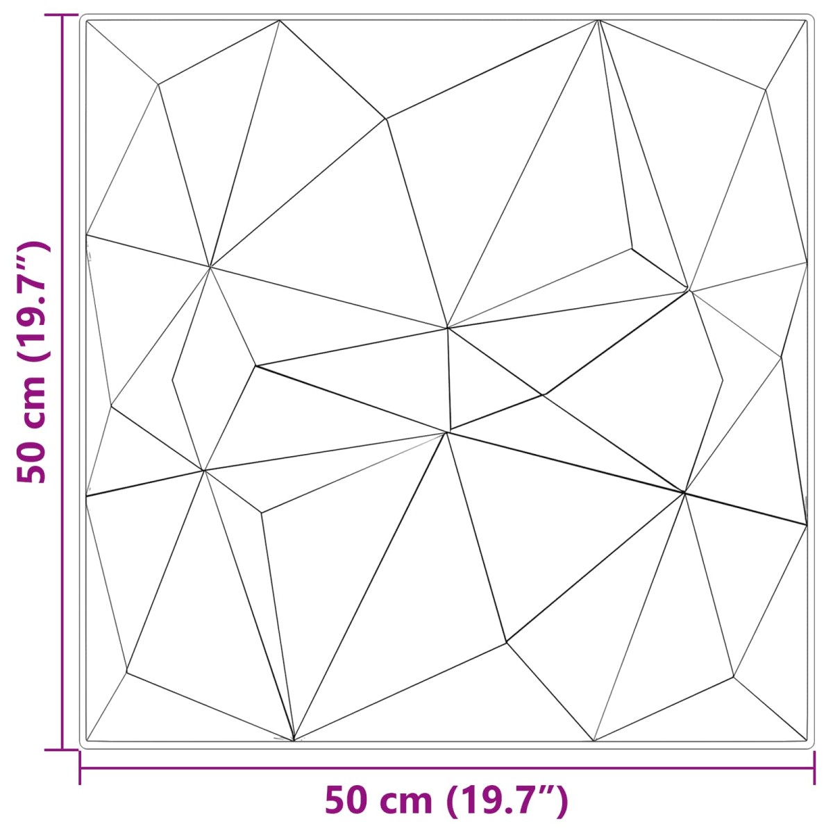 vidaXL Πάνελ τοίχου 12 τμχ. 50 x 50 cm Διαμάντι Μπετόν Φελιζόλ XPS