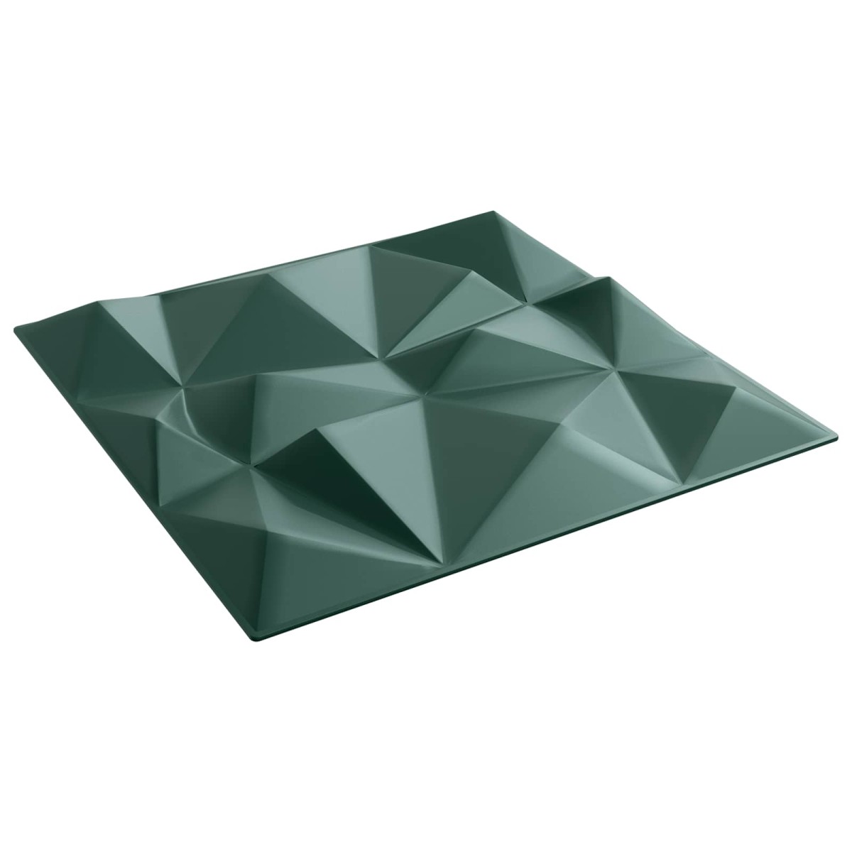 vidaXL Πάνελ τοίχου 12 τμχ. 50 x 50 cm Διαμάντι Πράσινο Φελιζόλ XPS