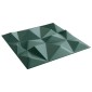 vidaXL Πάνελ τοίχου 12 τμχ. 50 x 50 cm Διαμάντι Πράσινο Φελιζόλ XPS