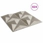 vidaXL Πάνελ τοίχου 24 τμχ. 50 x 50 cm Οριγκάμι Μπετόν Φελιζόλ XPS