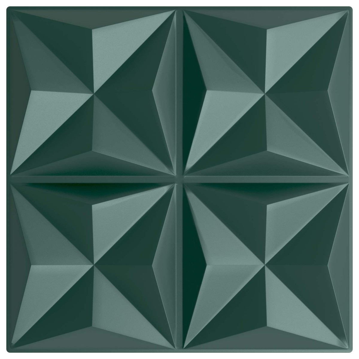 vidaXL Πάνελ τοίχου 24 τμχ. 50 x 50 cm Οριγκάμι Πράσινο Φελιζόλ XPS