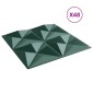 vidaXL Πάνελ τοίχου 48 τμχ. 50 x 50 cm Οριγκάμι Πράσινο Φελιζόλ XPS