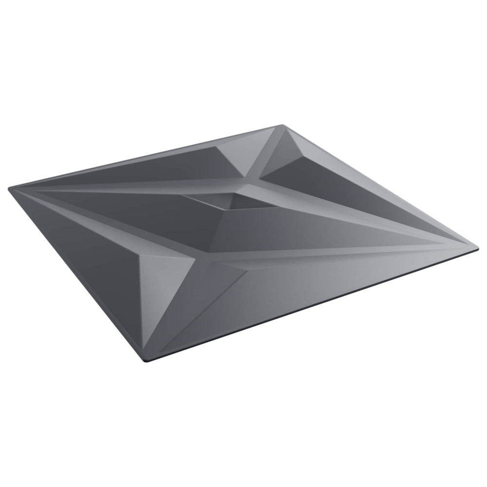 vidaXL Πάνελ τοίχου 24 τμχ. 50 x 50 cm Αστέρι Γκρι Φελιζόλ XPS