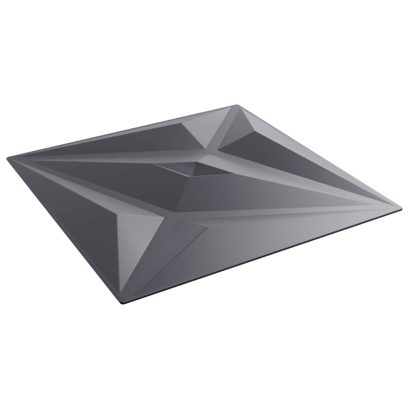 vidaXL Πάνελ τοίχου 48 τμχ. 50 x 50 cm Αστέρι Γκρι Φελιζόλ XPS