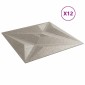 vidaXL Πάνελ τοίχου 12 τμχ. 50 x 50 cm Αστέρι Μπετόν Φελιζόλ XPS