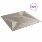 vidaXL Πάνελ τοίχου 24 τμχ. 50 x 50 cm Αστέρι Μπετόν Φελιζόλ XPS