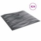 vidaXL Πάνελ τοίχου 24 τμχ. 50 x 50 cm Γκρίζο Πέτρες Φελιζόλ XPS