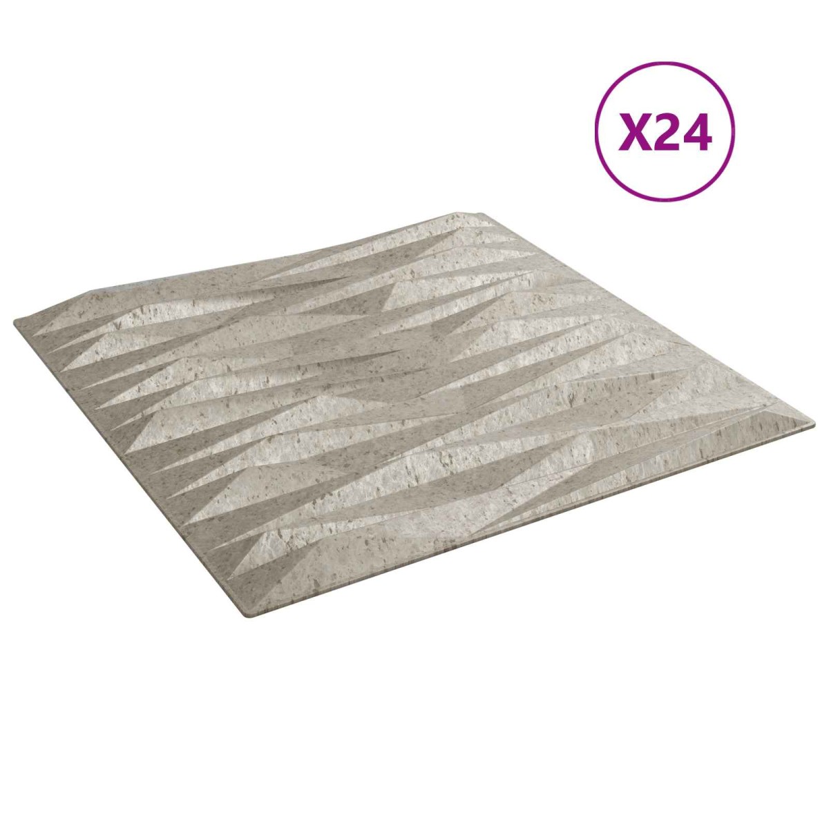 vidaXL Πάνελ τοίχου 24 τμχ. 50 x 50 cm Πέτρα Μπετόν Φελιζόλ XPS