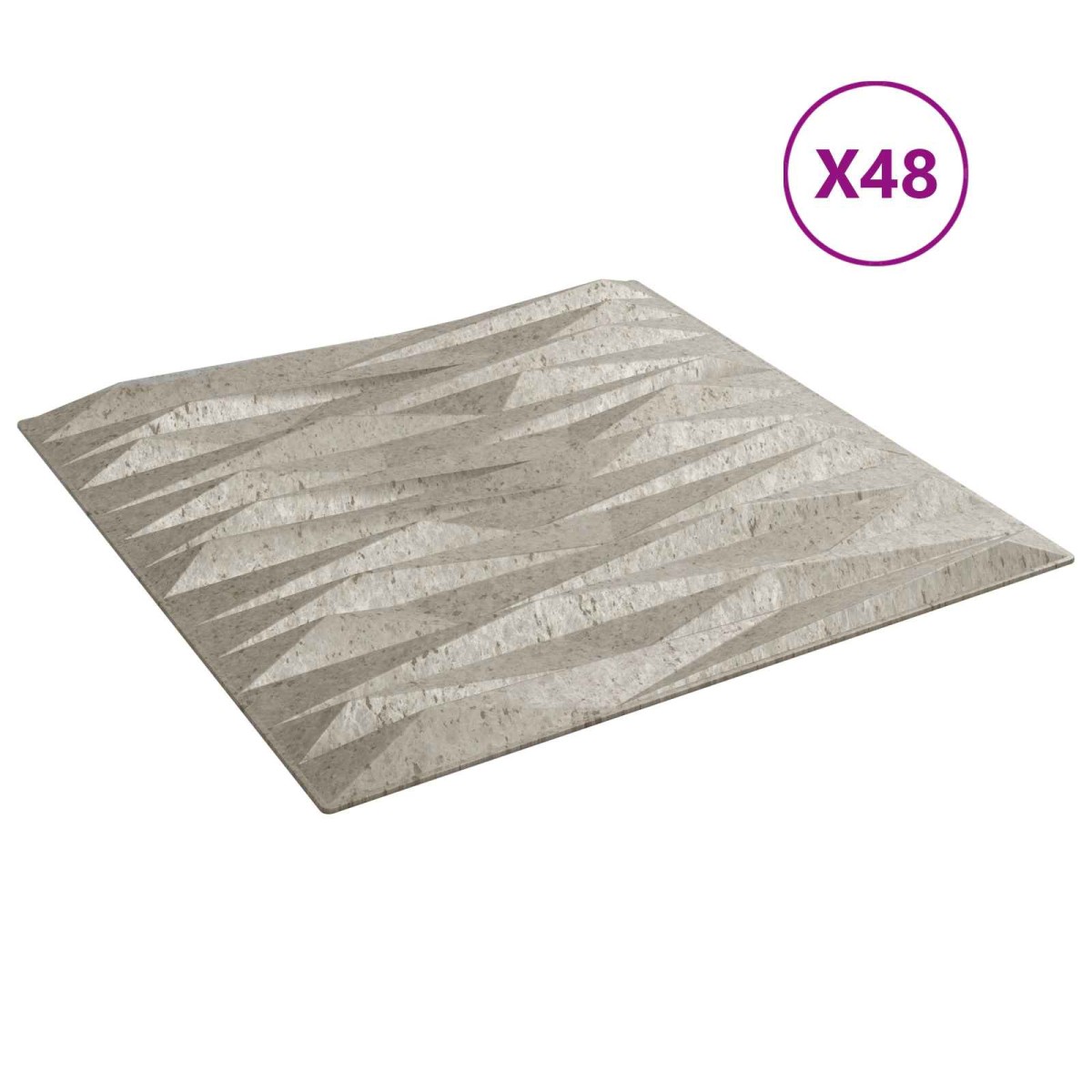 vidaXL Πάνελ τοίχου 48 τμχ. 50 x 50 cm Πέτρα Μπετόν Φελιζόλ XPS