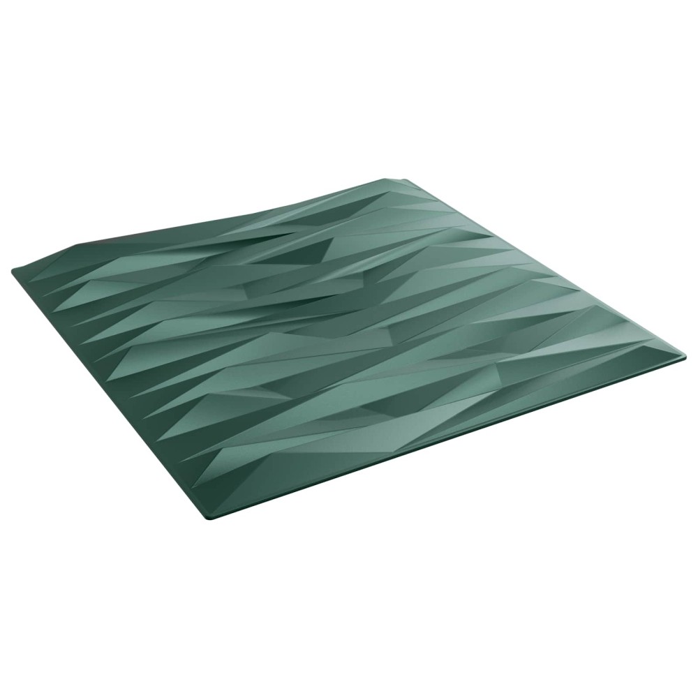 vidaXL Πάνελ τοίχου 12 τμχ. 50 x 50 cm Πέτρα Πράσινο Φελιζόλ XPS
