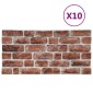 vidaXL Πάνελ τοίχου 10 τμχ. 100 x 50 cm Σκούρο Καφέ και Λευκό