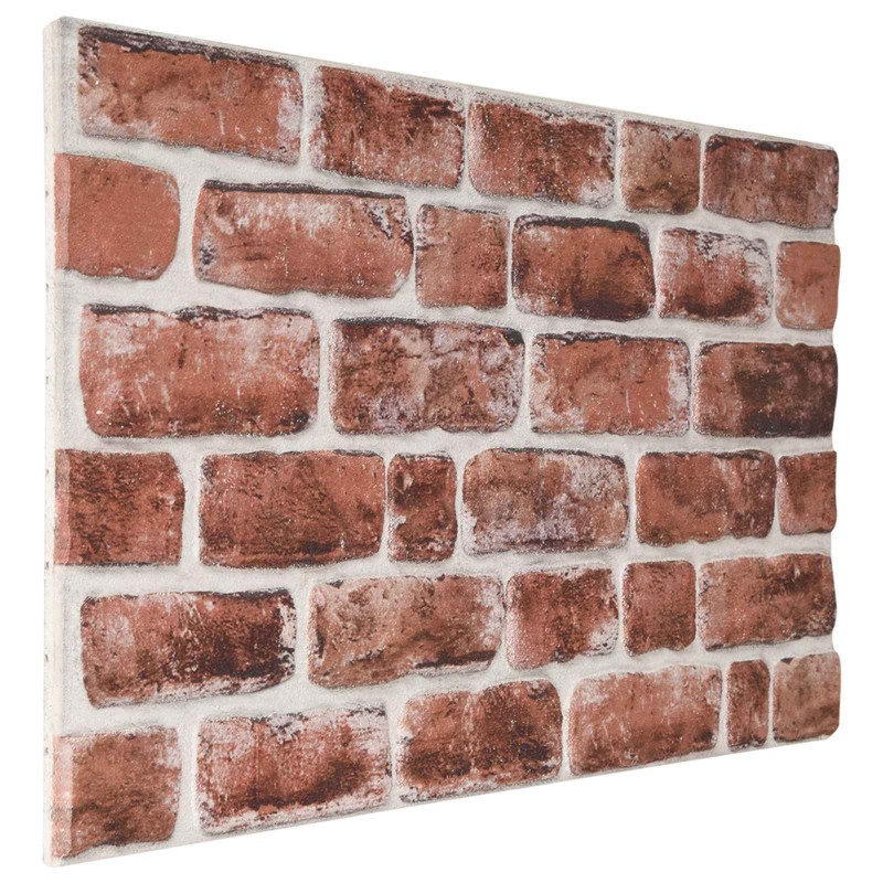 vidaXL Πάνελ τοίχου 10 τμχ. 100 x 50 cm Σκούρο Καφέ και Λευκό