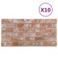 vidaXL Πάνελ τοίχου 10 τμχ. 100 x 50 cm Πορτοκαλί Αφρός EPS