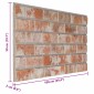 vidaXL Πάνελ τοίχου 10 τμχ. 100 x 50 cm Πορτοκαλί Αφρός EPS