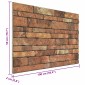vidaXL Πάνελ τοίχου 10 τμχ. 100 x 50 cm Καφέ και Λευκό Αφρός EPS