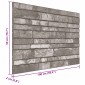 vidaXL Πάνελ τοίχου 10 τμχ. 100 x 50 cm Σκούρο Γκρι Αφρός EPS
