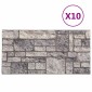 vidaXL Πάνελ τοίχου 10 τμχ. 100 x 50 cm Γκρι και Λευκό Αφρός EPS