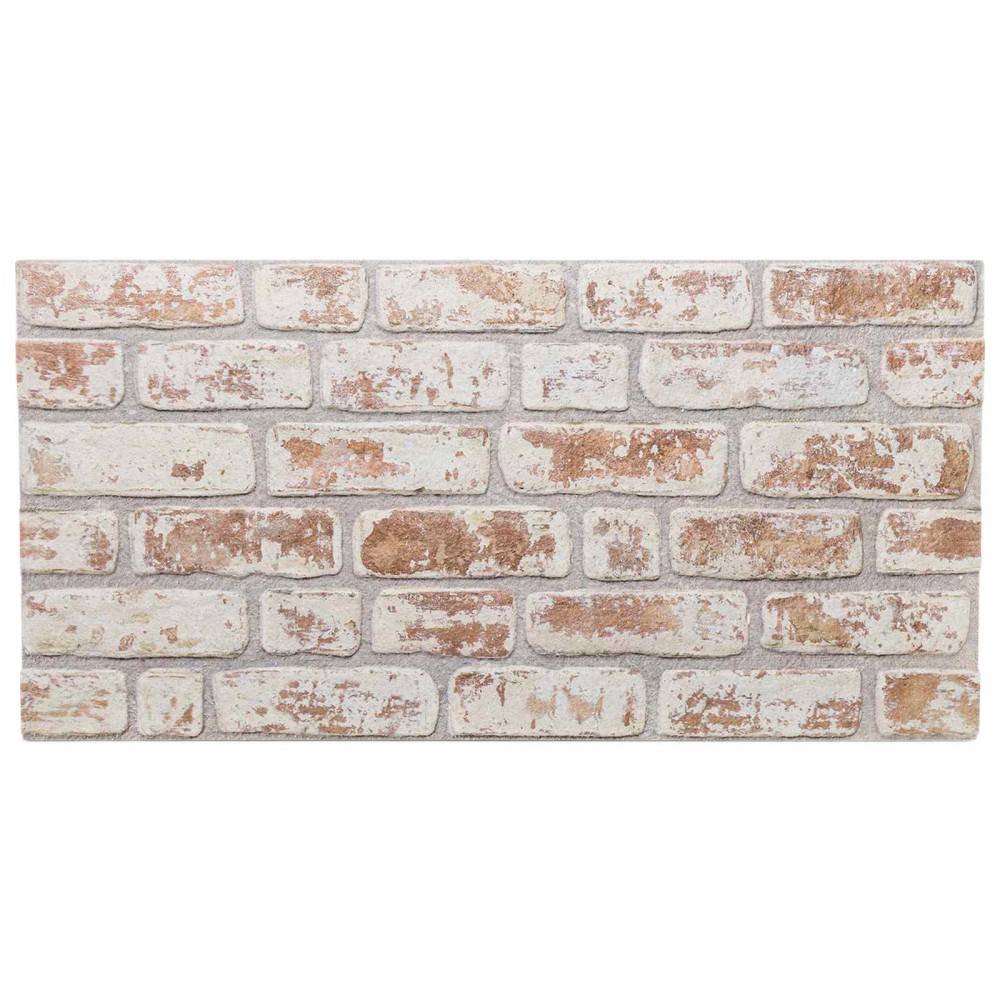 vidaXL Πάνελ τοίχου 10 τμχ. 100 x 50 cm Κόκκινο και Λευκό Αφρός EPS