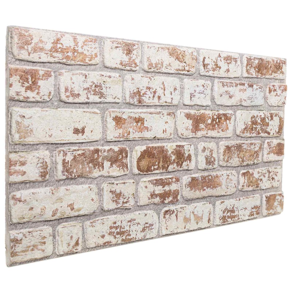 vidaXL Πάνελ τοίχου 10 τμχ. 100 x 50 cm Κόκκινο και Λευκό Αφρός EPS