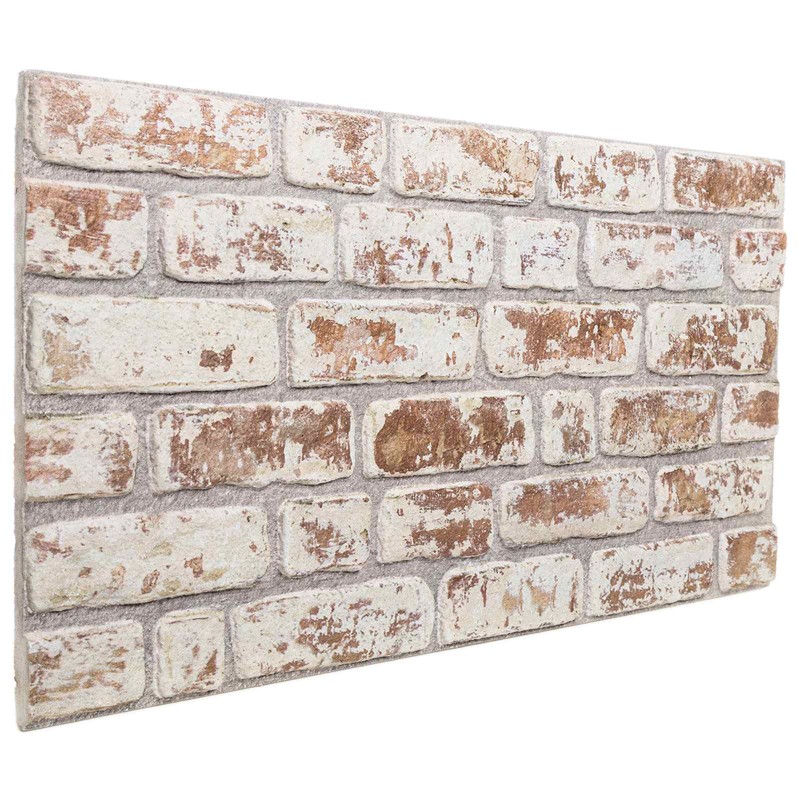 vidaXL Πάνελ τοίχου 10 τμχ. 100 x 50 cm Κόκκινο και Λευκό Αφρός EPS