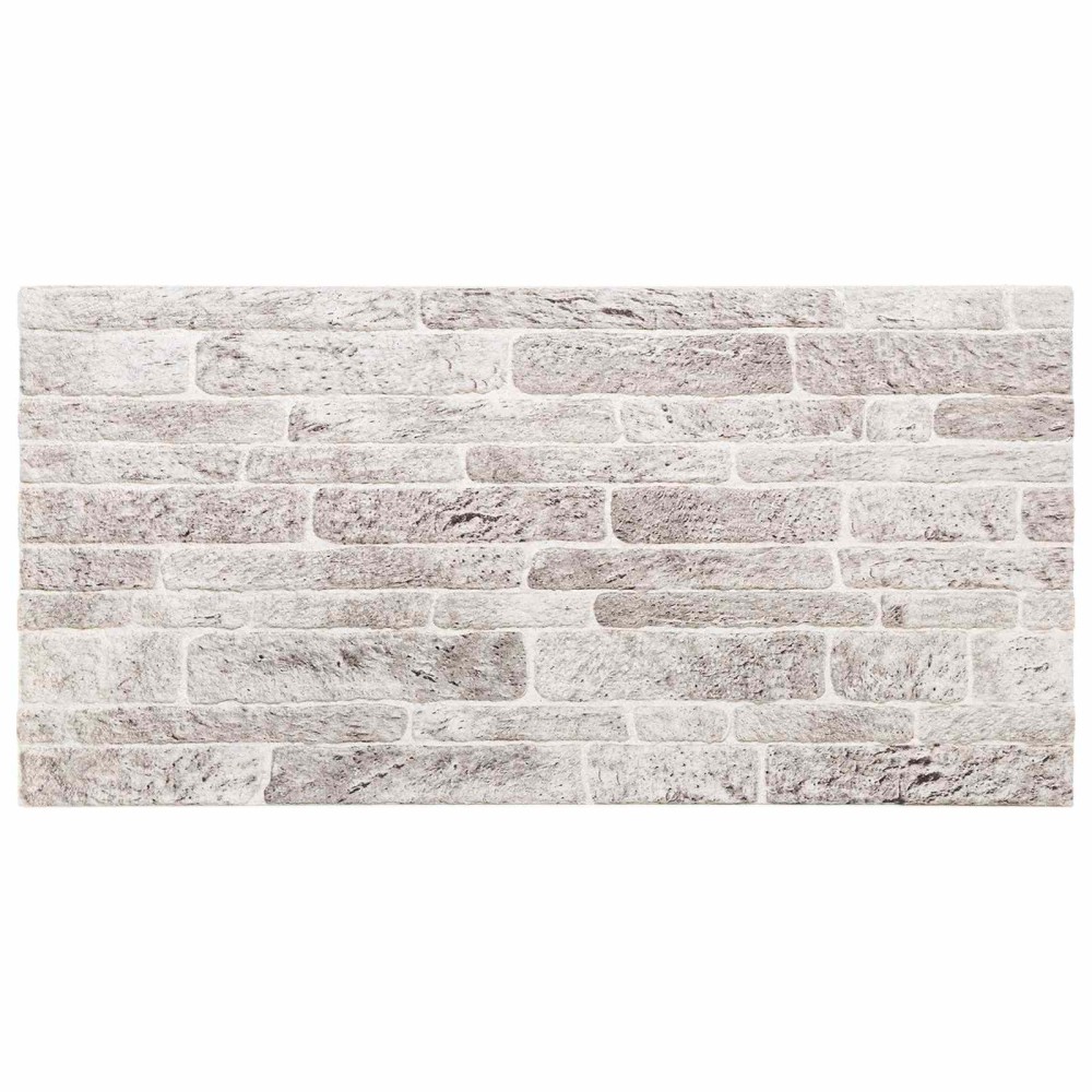 vidaXL Πάνελ τοίχου 10 τμχ. 100 x 50 cm Ανοιχτό Γκρι και Λευκό