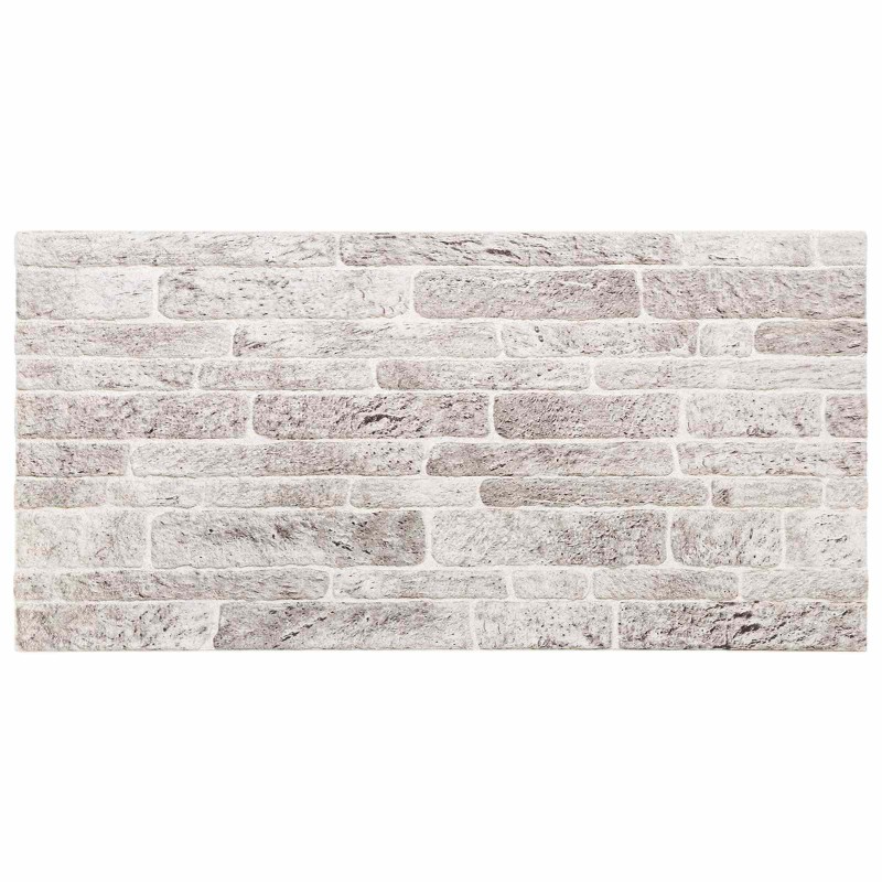 vidaXL Πάνελ τοίχου 10 τμχ. 100 x 50 cm Ανοιχτό Γκρι και Λευκό