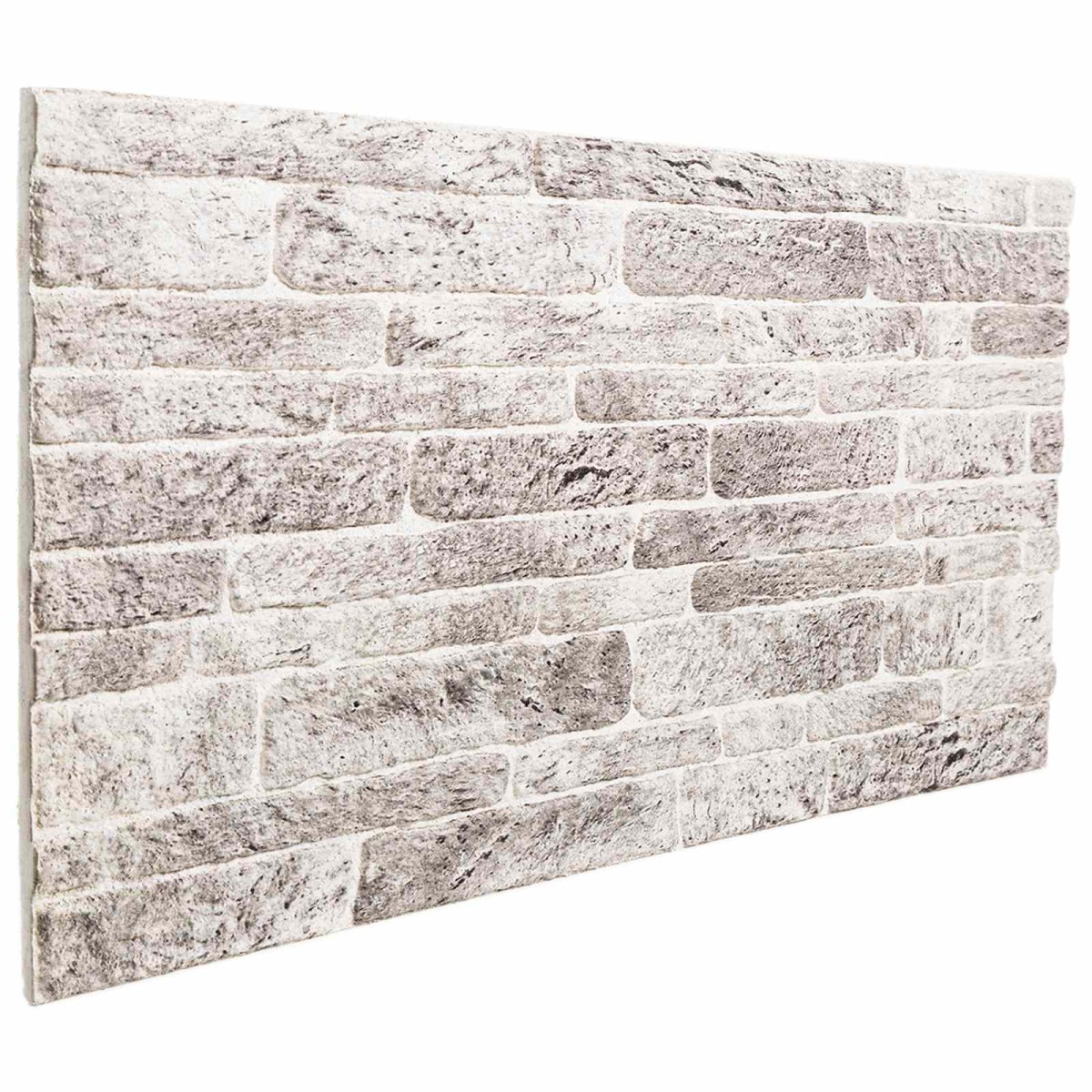 vidaXL Πάνελ τοίχου 10 τμχ. 100 x 50 cm Ανοιχτό Γκρι και Λευκό