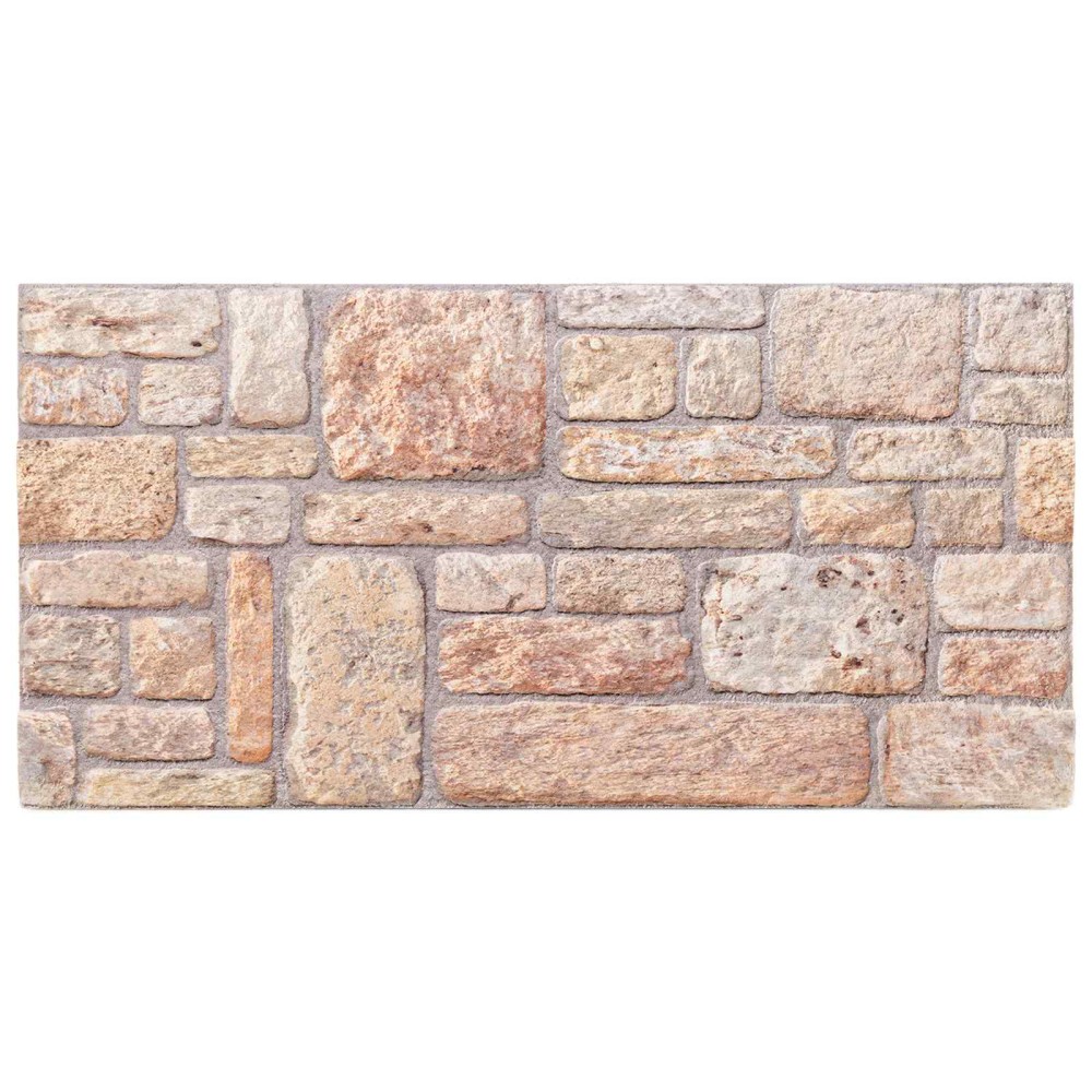 vidaXL Πάνελ τοίχου 10 τμχ. 100 x 50 cm Ανοιχτό καφέ και Λευκό