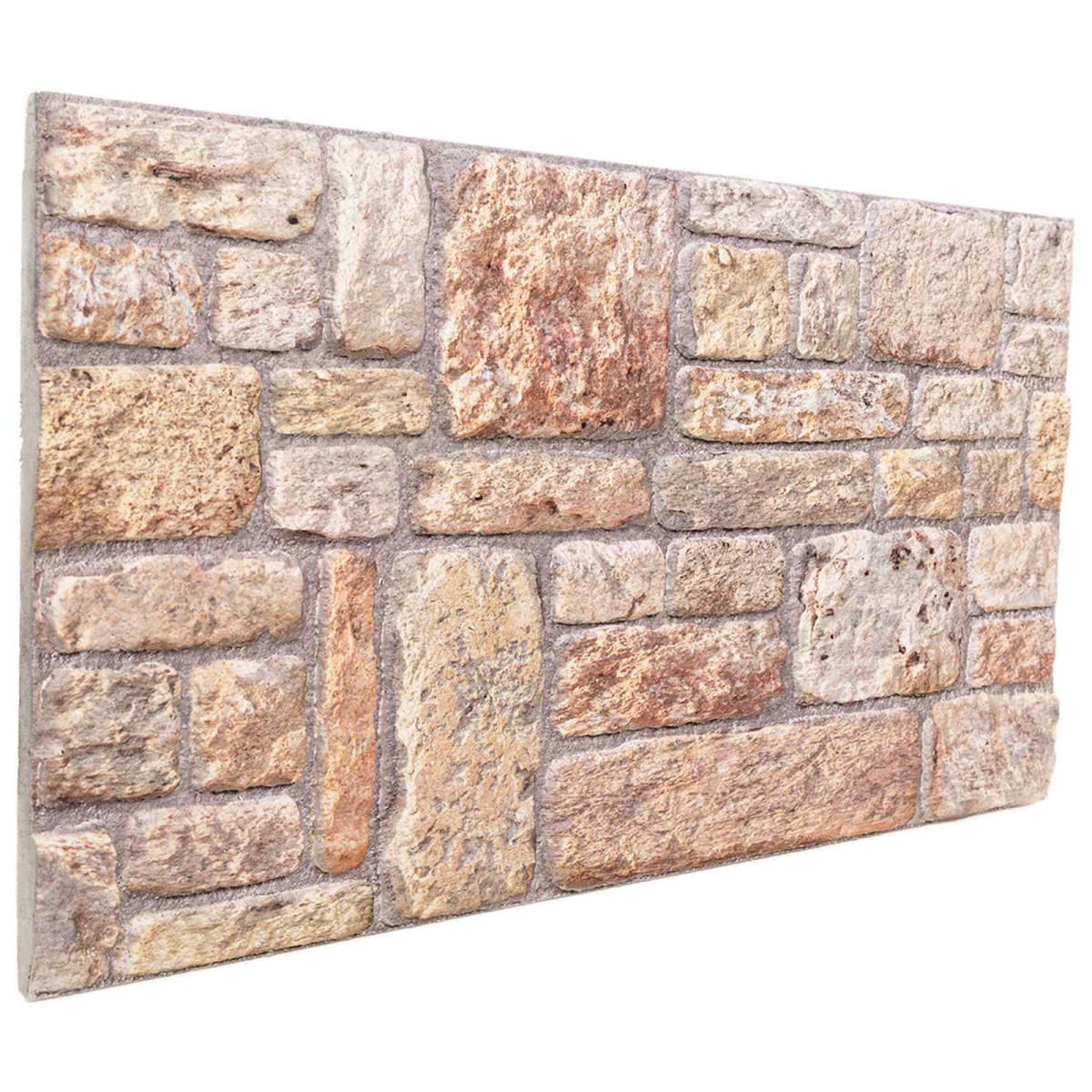 vidaXL Πάνελ τοίχου 10 τμχ. 100 x 50 cm Ανοιχτό καφέ και Λευκό