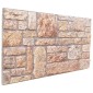 vidaXL Πάνελ τοίχου 10 τμχ. 100 x 50 cm Ανοιχτό καφέ και Λευκό