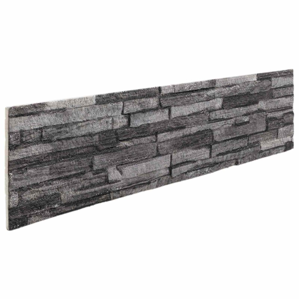 vidaXL Πάνελ τοίχου 10 τμχ. 100 x 25 cm Ανθρακί Αφρός EPS