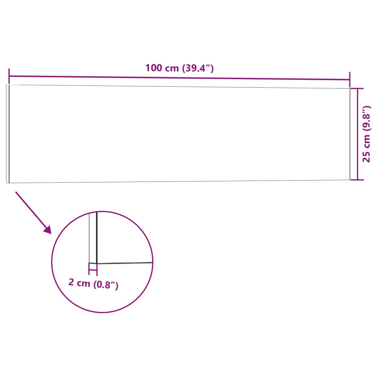 vidaXL Πάνελ τοίχου 10 τμχ. 100 x 25 cm Ανθρακί Αφρός EPS