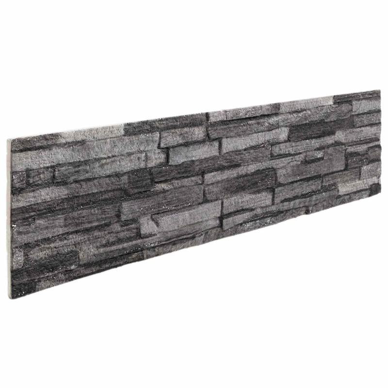 vidaXL Πάνελ τοίχου 10 τμχ. 100 x 25 cm Ανθρακί Αφρός EPS