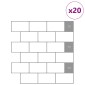 vidaXL Πλακάκι Subway 20 τεμ. Λευκό Γκρι 30 x 30 cm