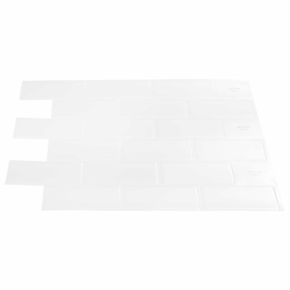 vidaXL Πλακάκι Subway 10 τεμ. Λευκό 30 x 30 cm Πολυουρεθάνη και PET