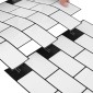 vidaXL Πλακάκι Subway 20 τεμ. Λευκό Μαύρο 30 x 30 cm