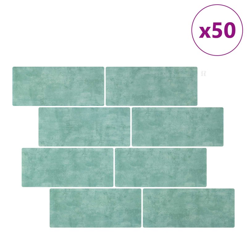 vidaXL Πλακάκι Subway 50 τμχ. Γκρι Πράσινο 29 x 21 εκ