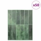 vidaXL Ορθογώνιο Πλακάκι 50 τεμ. Σκούρο Πράσινο 29 x 23 x 0,08 εκ