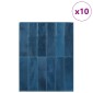 vidaXL Ορθογώνιο Πλακάκι 10 τεμ. Μπλε 29 x 23 x 0,08 εκ