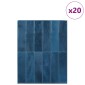 vidaXL Ορθογώνιο Πλακάκι 20 τεμ. Μπλε 29 x 23 x 0,08 εκ