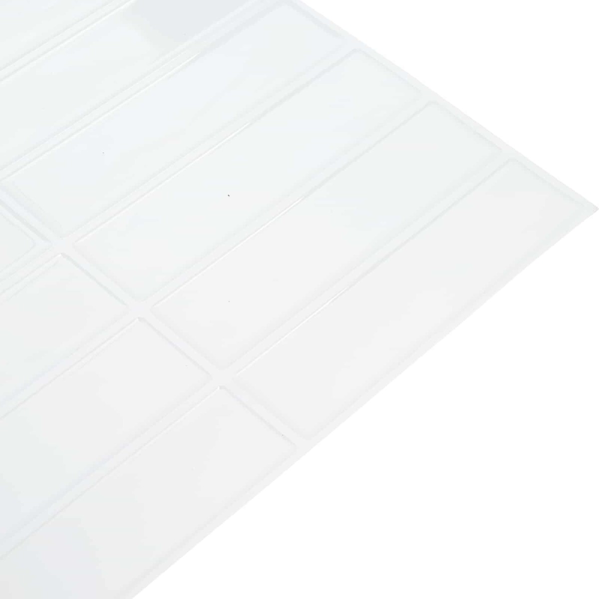 vidaXL Ορθογώνιο Πλακάκι 10 τεμ. Λευκό 29 x 23 x 0,08 εκ