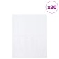 vidaXL Ορθογώνιο Πλακάκι 20 τεμ. Λευκό 29 x 23 x 0,08 εκ