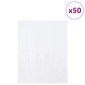 vidaXL Ορθογώνιο Πλακάκι 50 τεμ. Λευκό 29 x 23 x 0,08 εκ