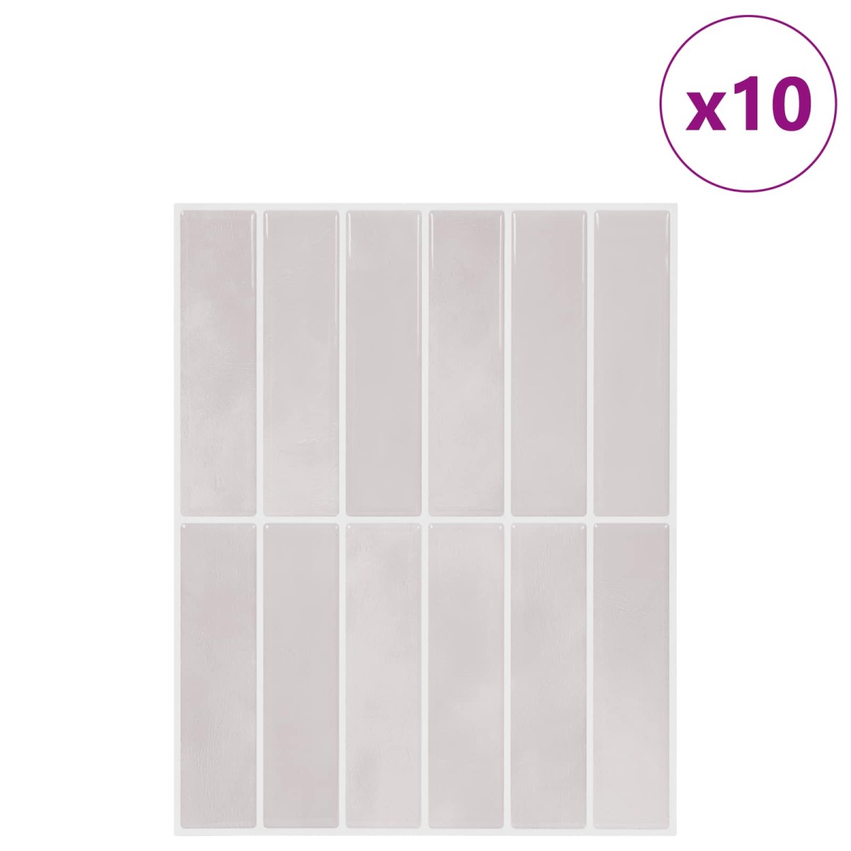 vidaXL Ορθογώνιο Πλακάκι 10 τεμ. Μπεζ 29 x 23 x 0,08 εκ